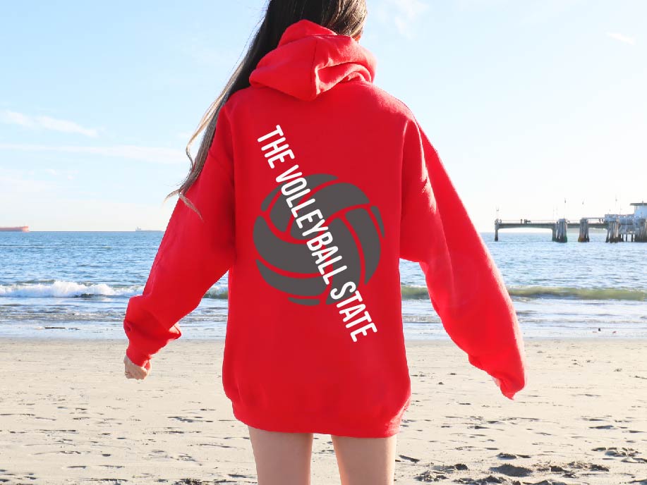 Red Volleyball Hoodie