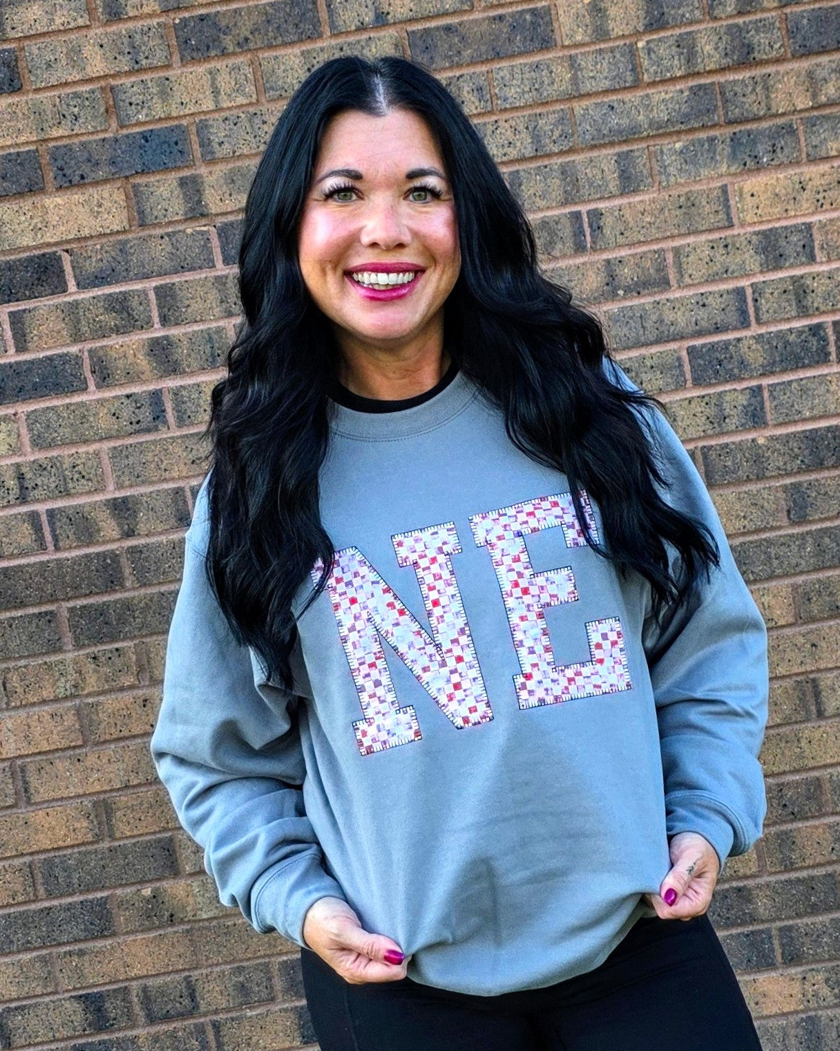 NE Checkered Sweatshirt