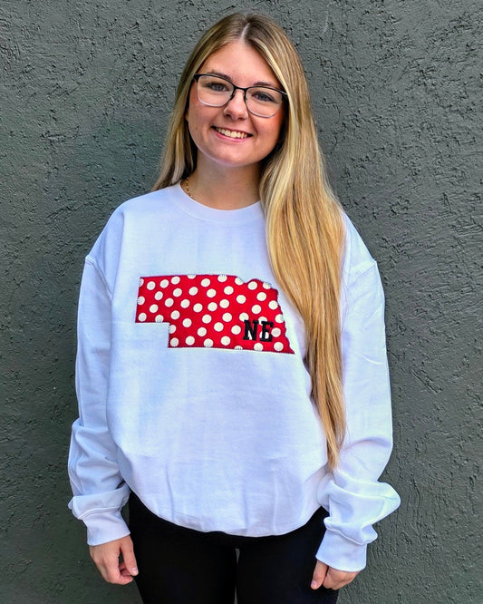 NE Big Polka Dot State Sweatshirt