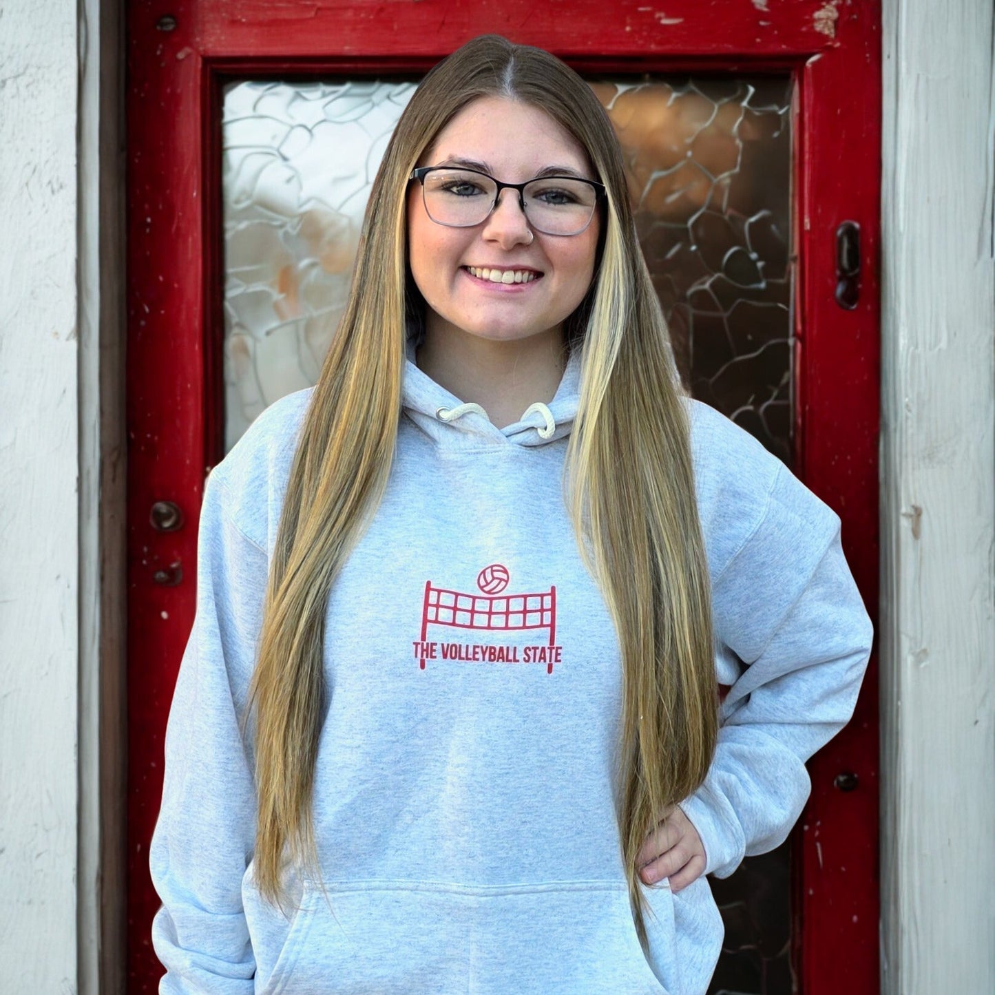 Volleyball State Net Hoodie-Oatmeal Heather